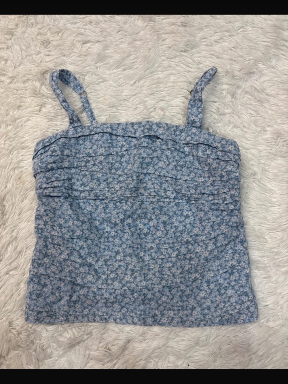 Abercrombie kids Blue Floral Smocked Cami Top